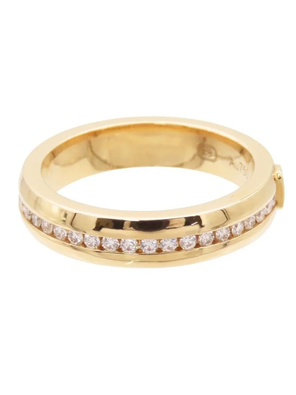 Harry Winston HW Logo Ring Yellow Gold 18k Diamond